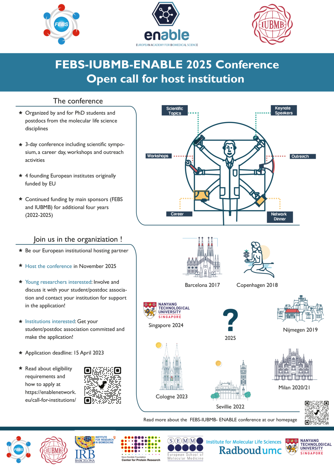 The FEBSIUBMBENABLE 2025 conference hosting call is now open for