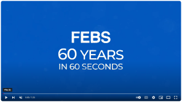 Thumbnail of 60 years in 60 seconds video: title on blue background 